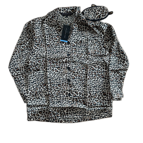 Alexander Del Rossa Satin Pajamas Pockets, PJ and Matching Sleep Mask Size M New - Picture 2 of 10